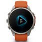 Garmin fenix 9 Pro Smartwatch 47mm Titanium with Autumn Orange and Spark Orange Silicone Band, , large