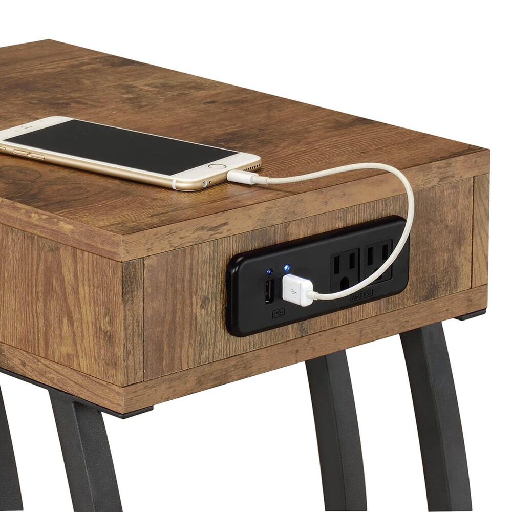 Pacific Landing C Table with Power and USB Port in Antique Nutmeg, , large
