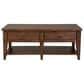 Belle Furnishings Lake House 2-Drawer Cocktail Table in Rustic Brown Oak, , large