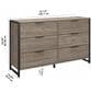 Bush Atria 6-Drawer Dresser in Modern Hickory and Black, , large