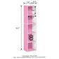 HOMLUX 5-Tier Cube Open Shelf Storage Organizer Bookcase in Pink and White, , large