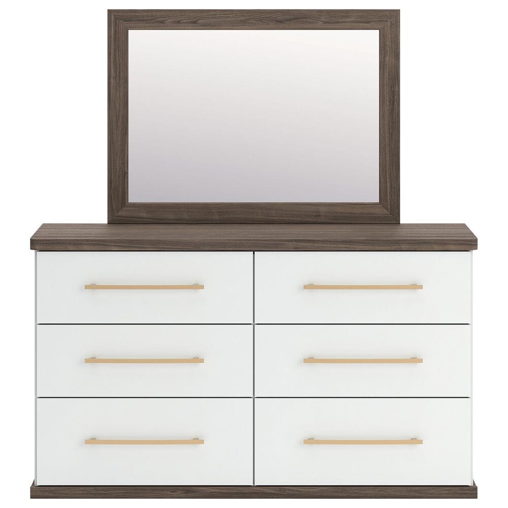 Ashley Kendanport Dresser and Mirror in Brown, , large