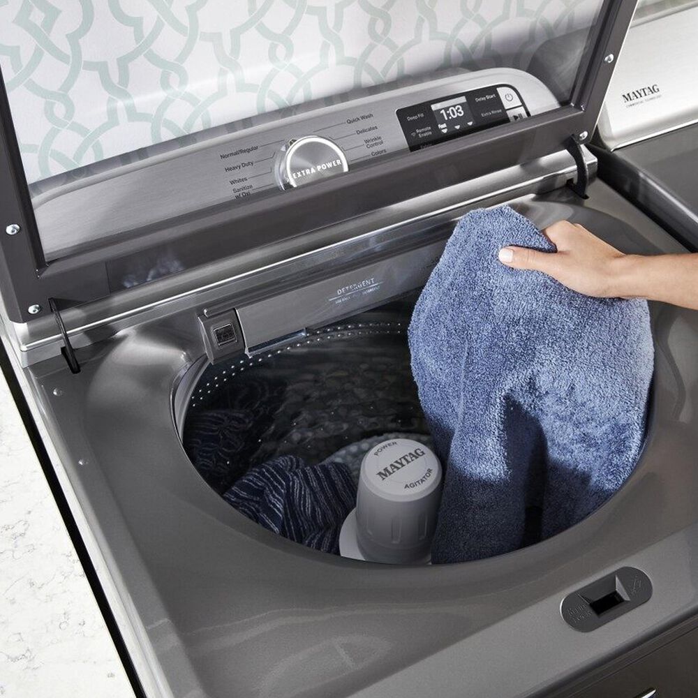 Maytag 5.2 Cu. Ft. Top Load Washer with Agitator in Metallic Slate, , large