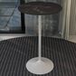 Leisuremod LeisureMod Verve Collection Modern Bar Height Table White Base with 27 Round Black Marbelized MDF Top, , large