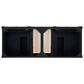 James Martin Vanities Brittany 60" Double Bathroom Vanity in Black Onyx with 3 cm White Zeus Quartz Top and Rectangular Sinks, , large