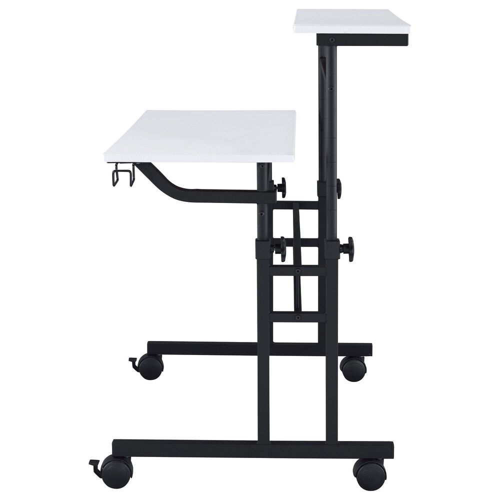Rta Products Llc Galaxy Rolling Writing Desk in White, , large