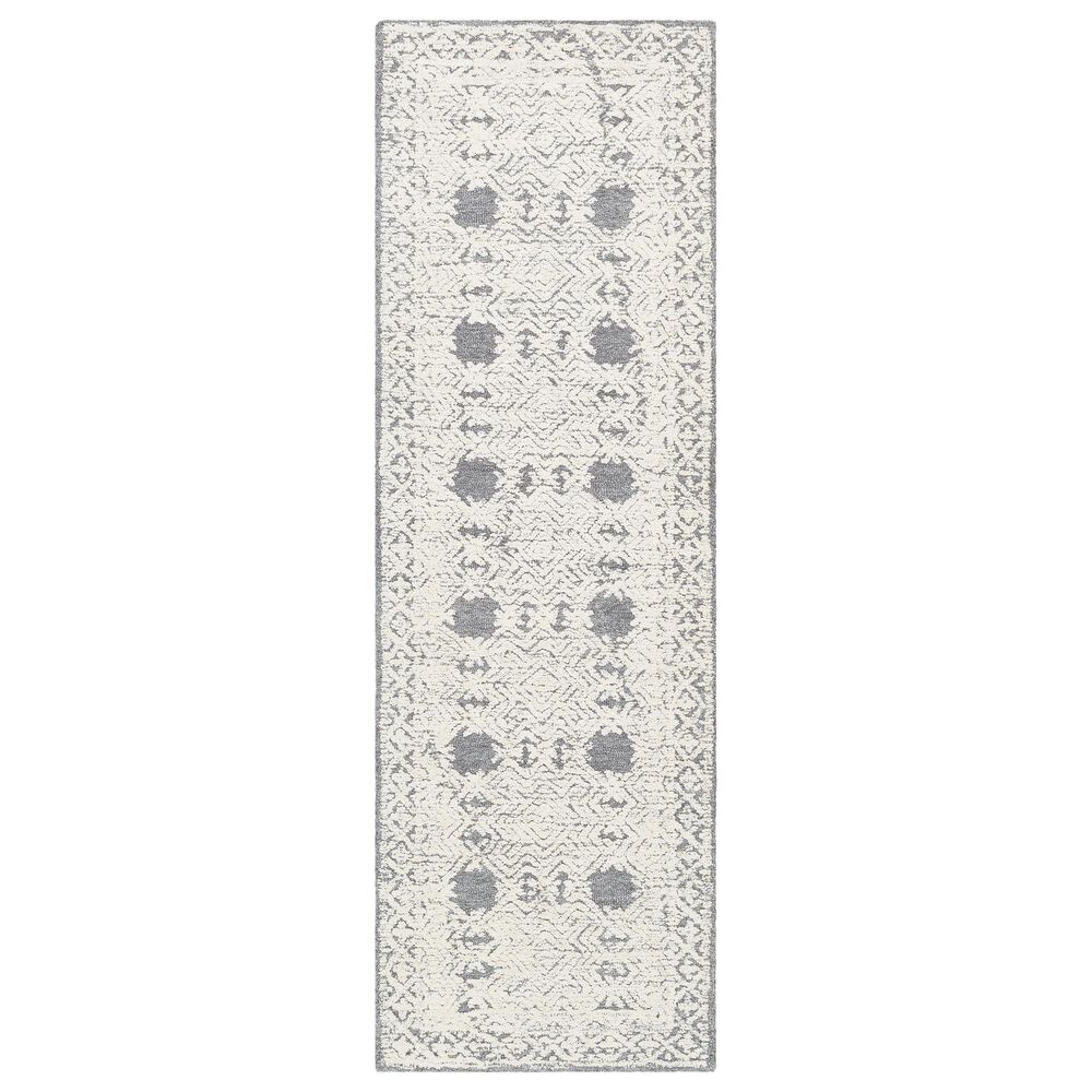 Surya Louvre LOU-2302 2'6" x 8' Denim and Cream Scatter Rug, , large