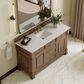 James Martin Vanities Brookfield 60" Single Bathroom Vanity in Pecan with 3 cm Eternal Jasmine Pearl Quartz Top, Rectangle Sink and FreePower Wireless Charger, , large