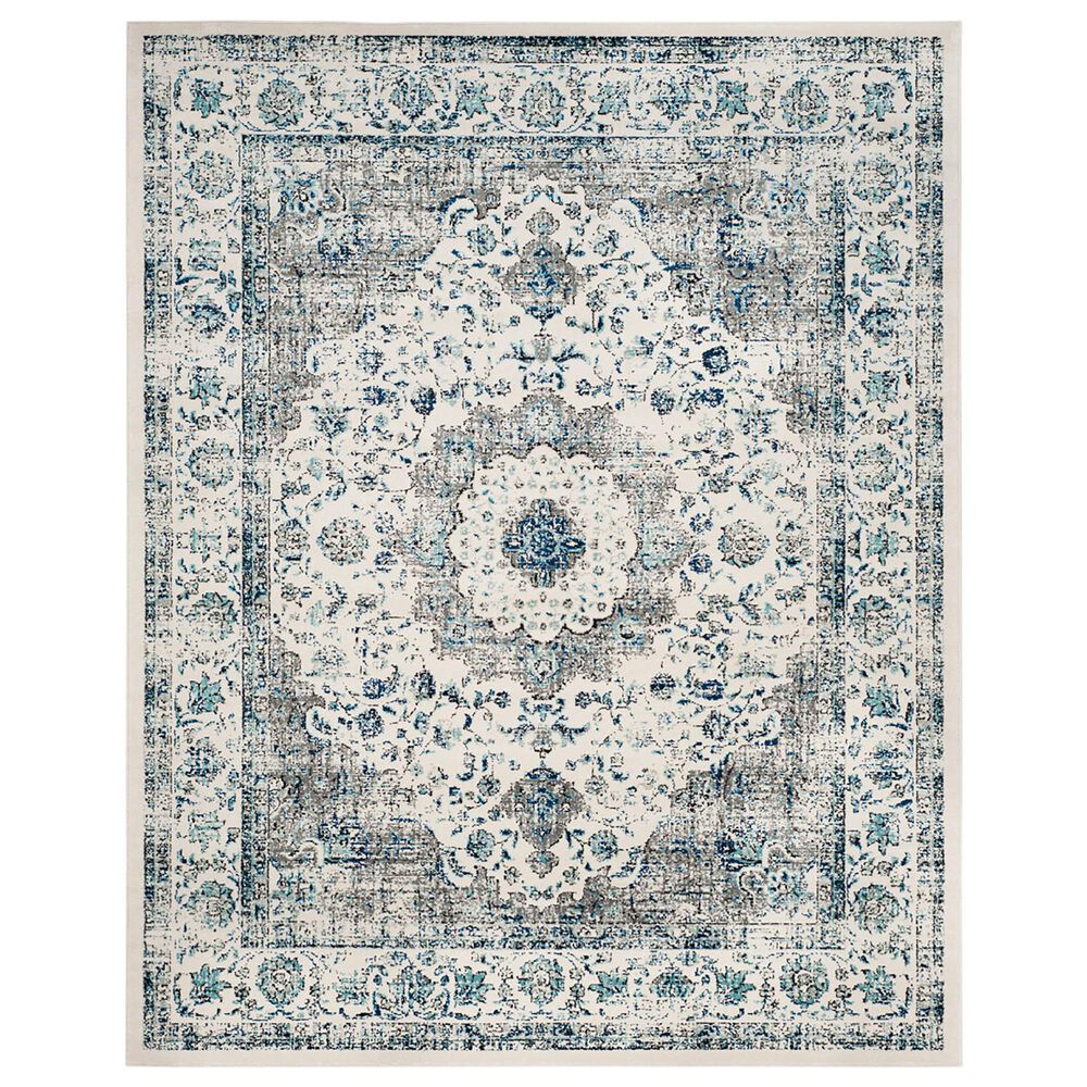 Safavieh Evoke EVK220D 11" x 15" Gray and Ivory Area Rug, , large