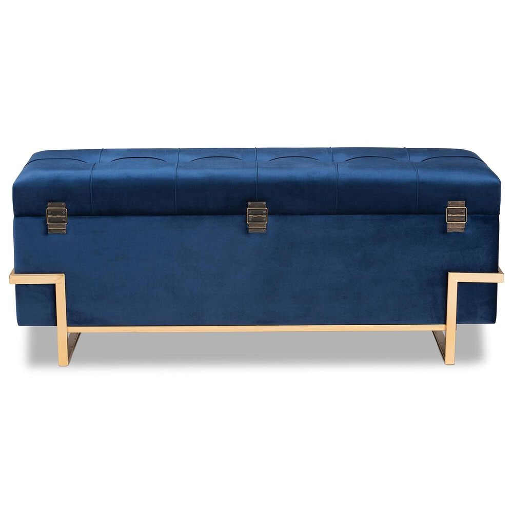 Baxton Studio Parker Storage Ottoman in Navy Blue, , large