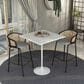 Leisuremod LeisureMod Verve Collection Modern Bar Height Table White Base with 36 Square Marbleized White Laminated  Top, , large