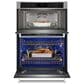 Kitchenaid 2-Piece Kitchen Package with PrintShield Stainless Steel 30" Combination Microwave Wall Oven and 36" Black Electric Cooktop, , large