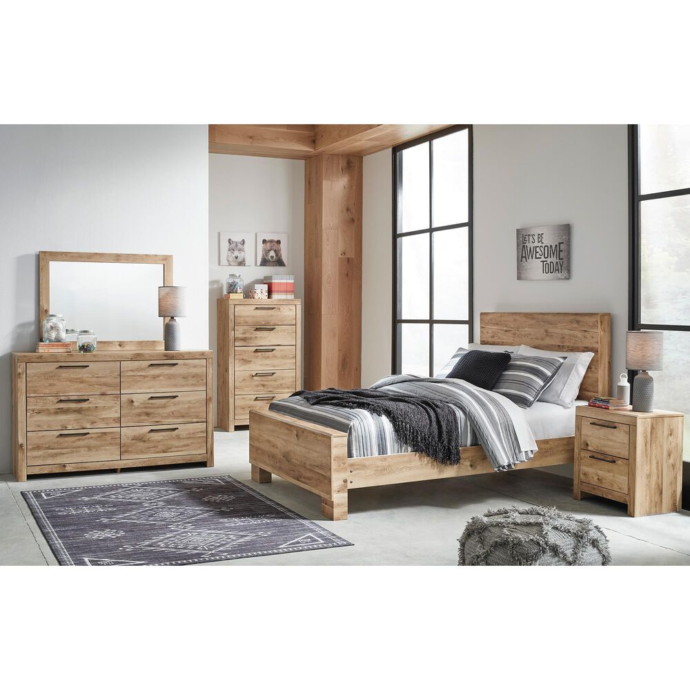 Ashley Hyanna 4-Piece Full Bedroom Set in Golden Rust Tan, , large