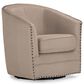 Baxton Studio Porter Swivel Chair in Beige, , large