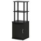 HOMLUX 2-Tier Standing Bookshelf with Storage Cabinet in Blackwood and Black, , large