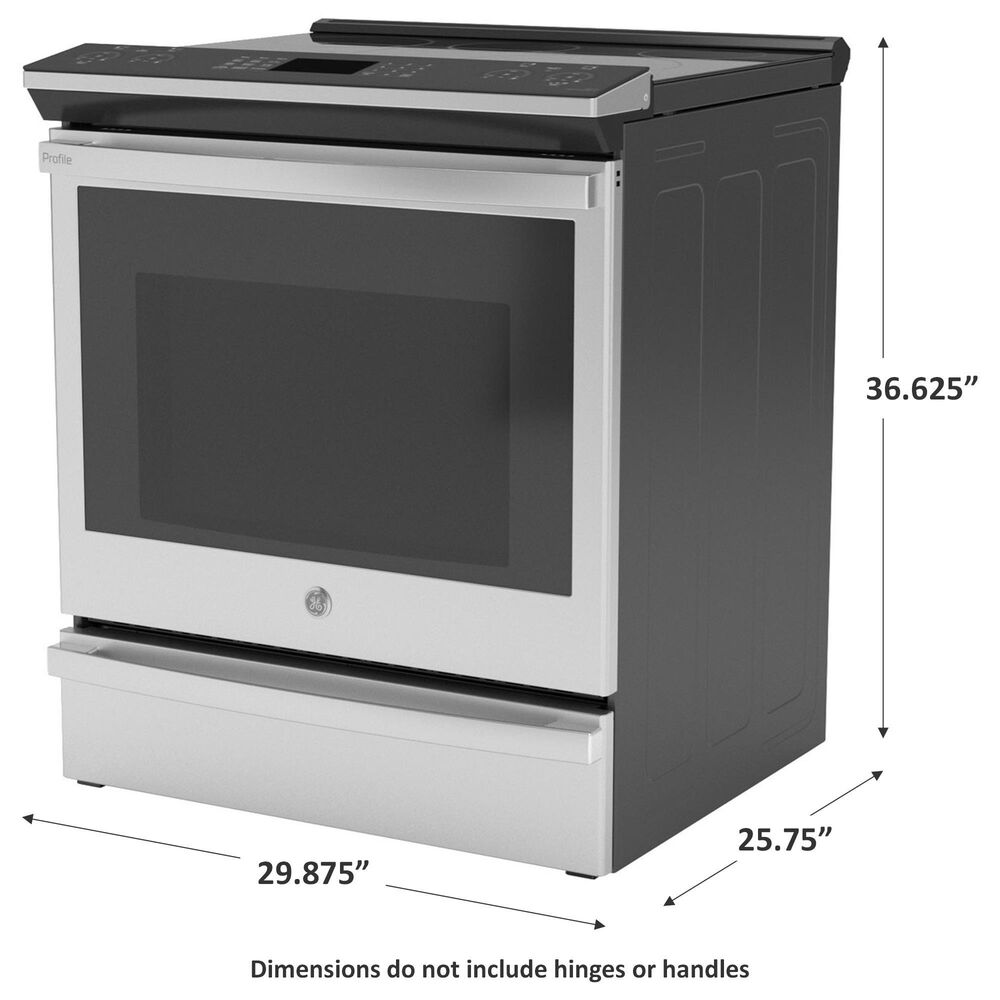 GE Profile 30&quot; Smart Slide-In Electric Range in Stainless Steel, , large