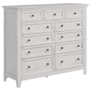 Hawthorne Furniture San Mateo 11-Drawer Gentlemen"s Chest in Rustic White, , large