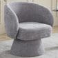 LumiSource Fran Swivel Accent Chair in Grey, , large