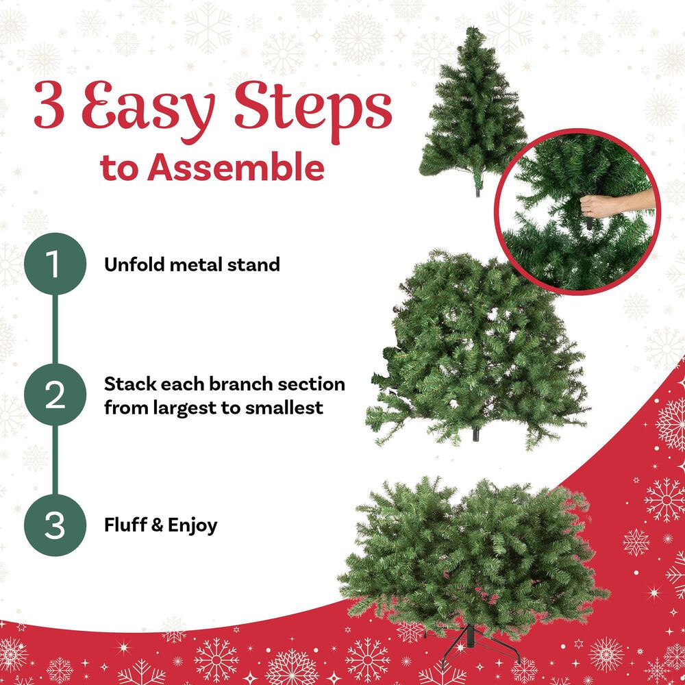 Timberlake 7.5 ft Artificial Christmas Tree with 450 LED Lights in Green, , large