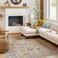 Surya Reina Light Gray, Cream, Denim, Rust, Mustard, Olive and Tan 5" x 7"5" Area Rug, , large