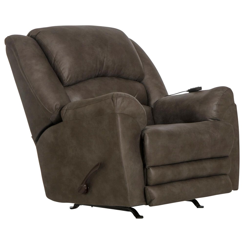 Catnapper Hayden Rocker Recliner with Heat and Massage in Steel, , large