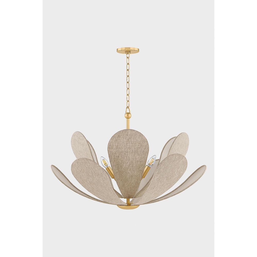 Mitzi Lighting Nadine 6-Light Chandelier in Aged Brass, , large