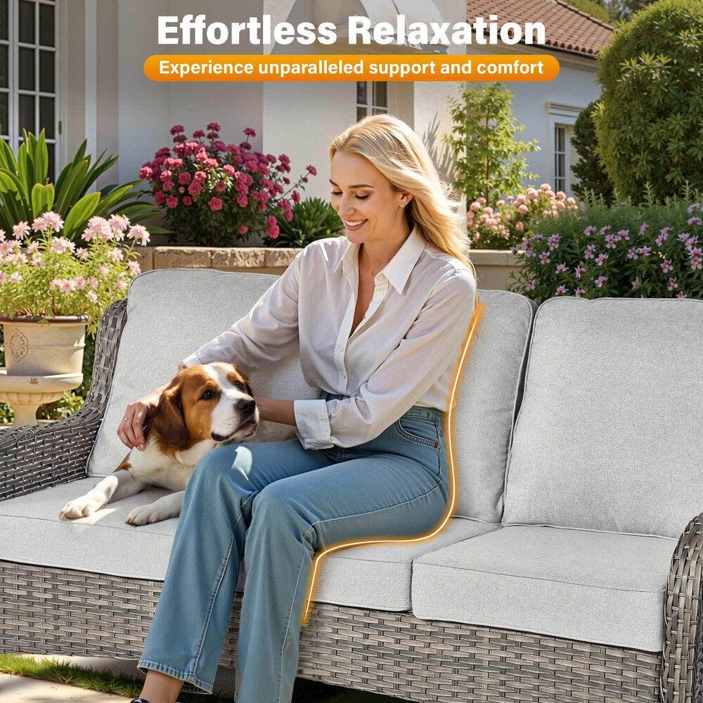 HOMLUX 7-Piece Patio Set in Grey, , large