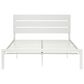 Hearth and Haven Queen Platform Bed with Slat Headboard in White, , large