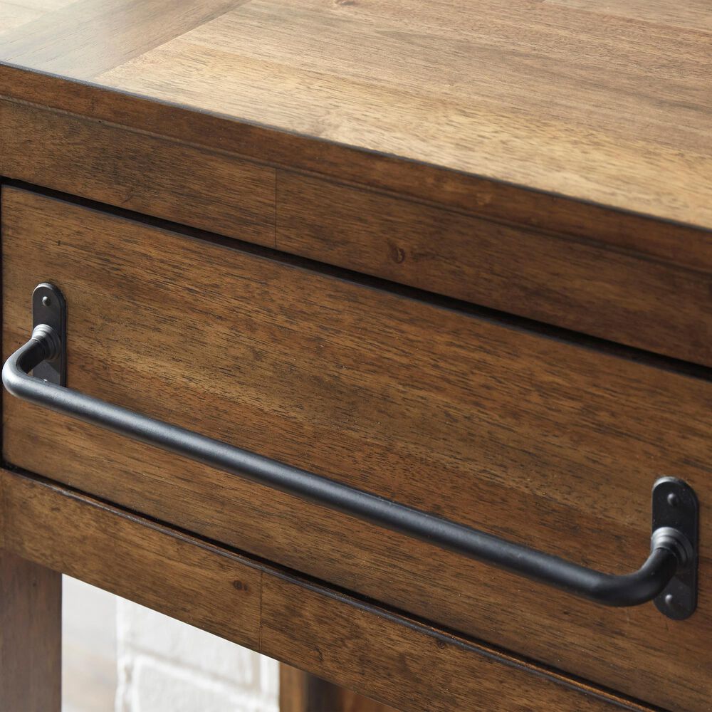 Ashley Roybeck Accent Cabinet in Light Brown and Bronze, , large