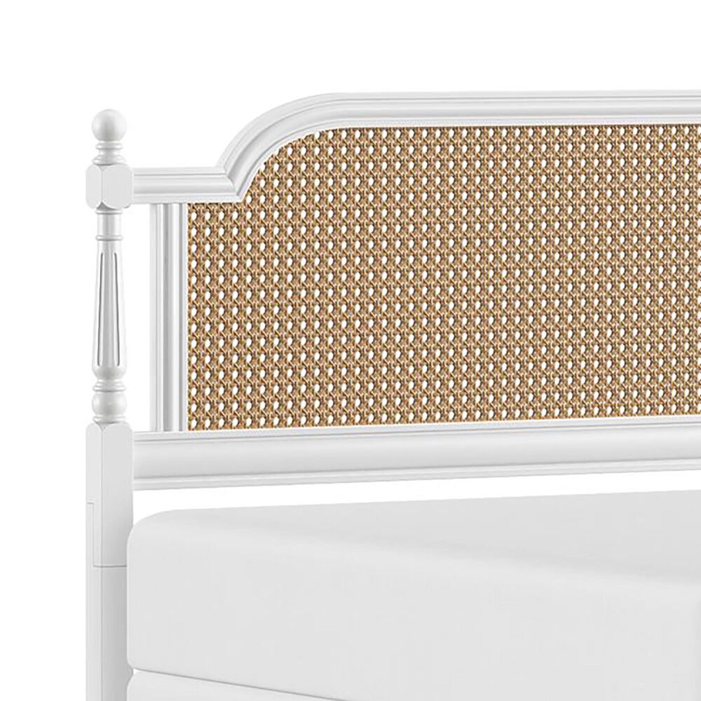 Richlands Furniture Melanie King Poster Panel Wood Bed in White, , large
