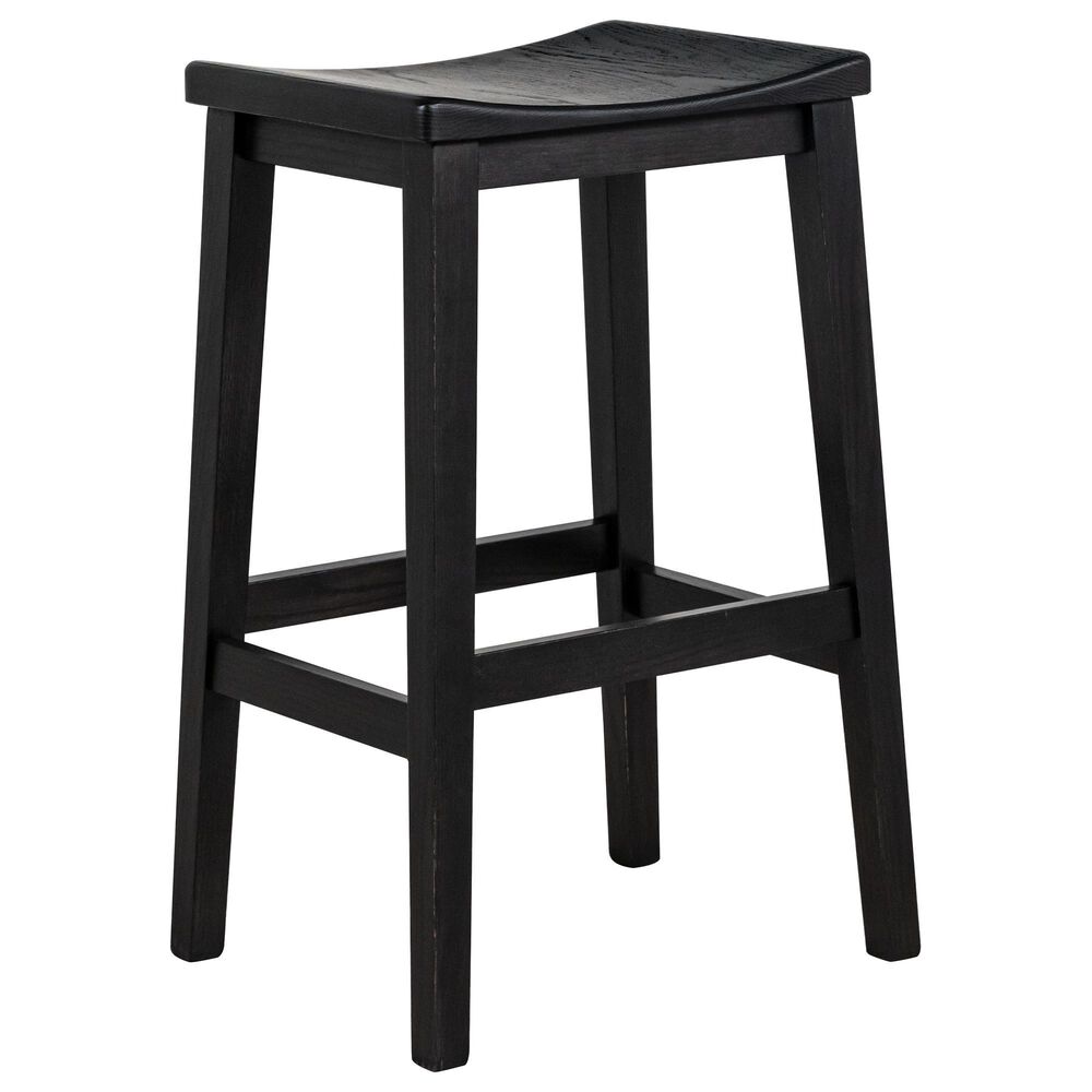Fleming Furniture Co. Kady Stationary Stool with Wood Seat in Onyx, , large
