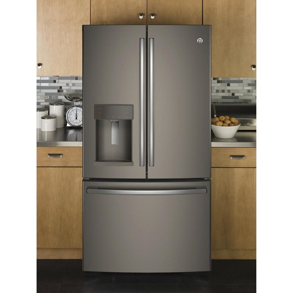 GE Appliances 27.8 Cu. Ft. French Door Refrigerator with TwinChill Evaporators in Slate, , large