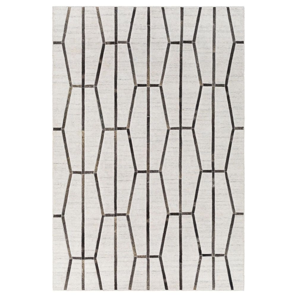 Surya Eloquent 10" x 14" Black, Charcoal and Gray Area Rug, , large