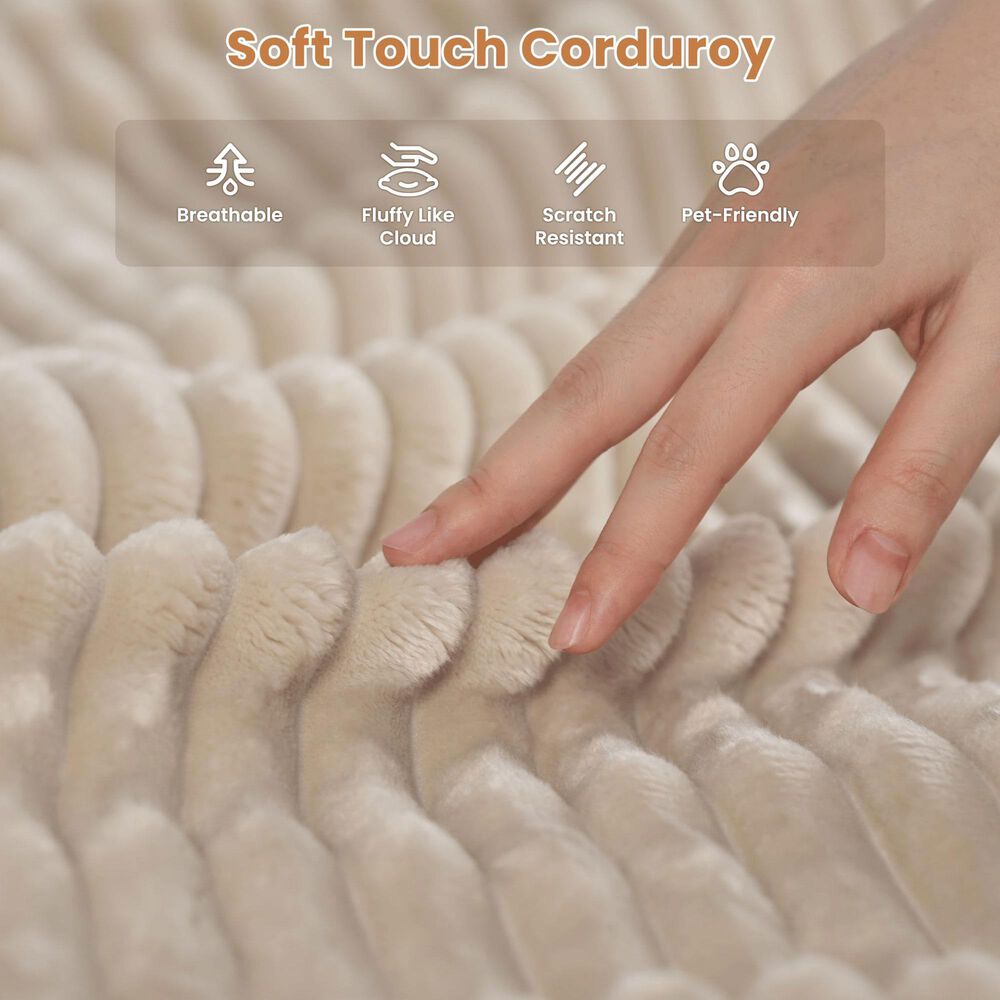 Noviland HOMLUX 7-Piece U-Shaped Mod Sectional in Beige, , large