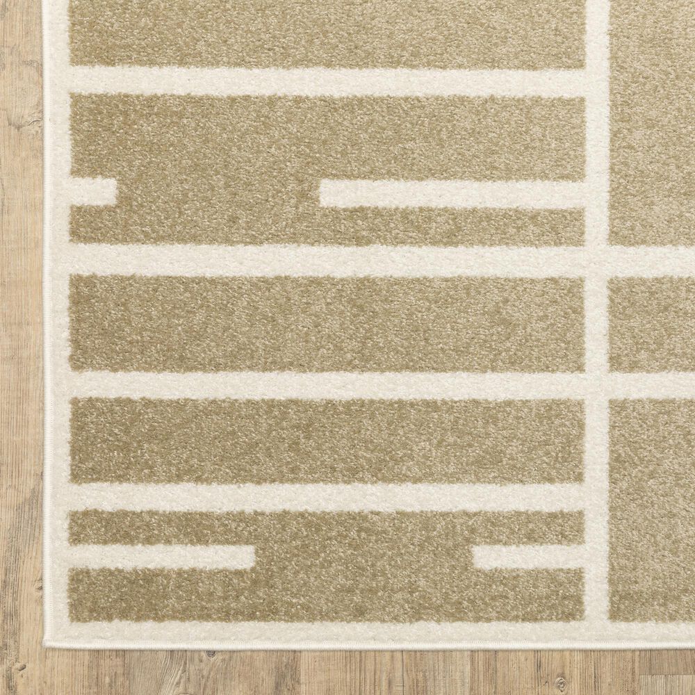 ROW by Oriental Weavers Quinn QUI04 Beige and Ivory 5'3" x 7' Area Rug, , large