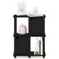 HOMLUX 3-Tier Storage Bookcase with Two Doors in Black Oak and Black, , large