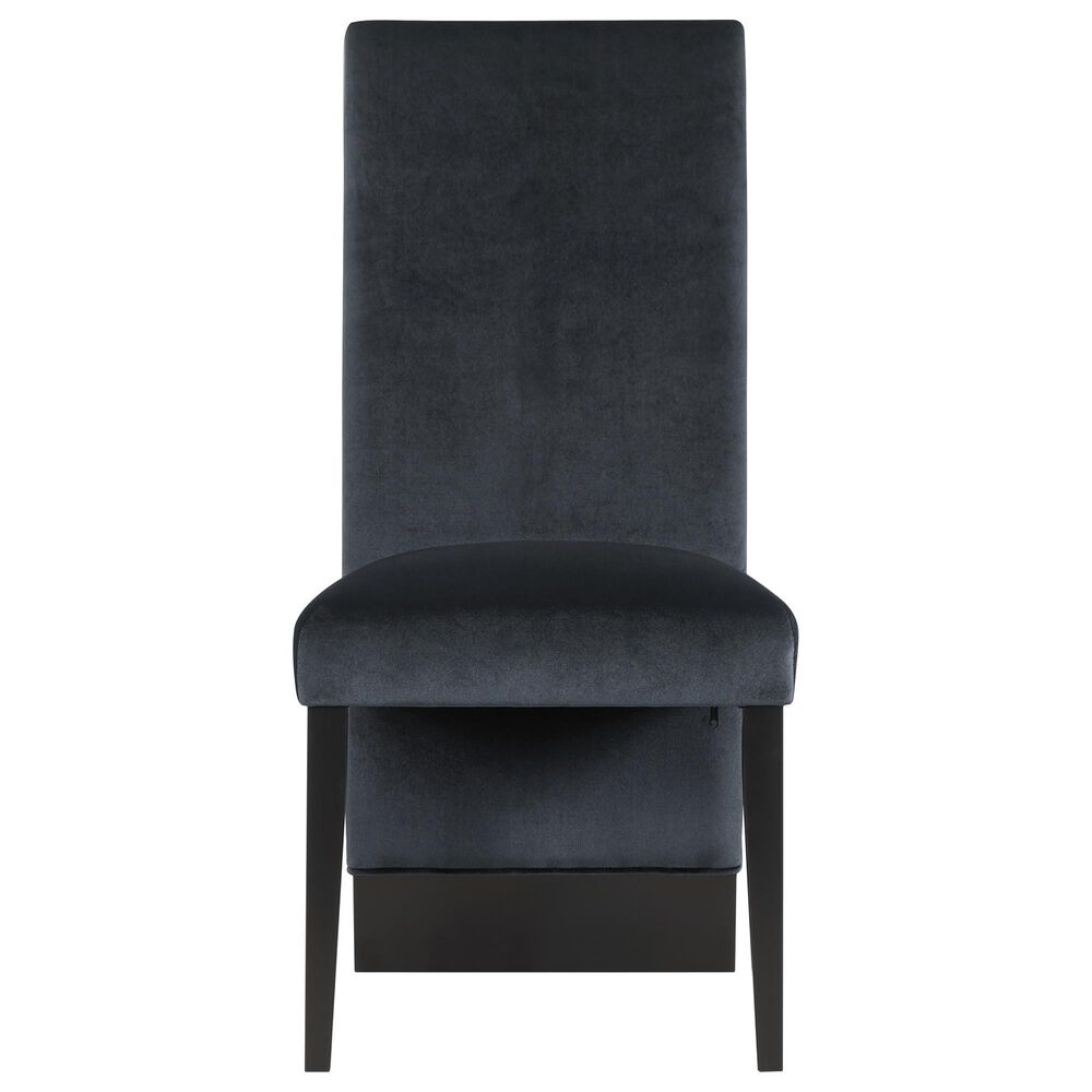 Global Furniture USA Faux Marble Pedestal Dining Table and 6 Chairs in Black, , large