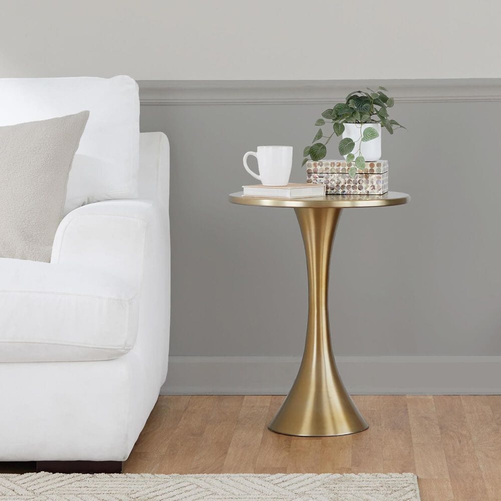 Lumisource Lenuxe 24&quot; Accent Table in Gold, , large