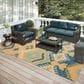Dalyn Rug Company Sedona 9" x 12" Marigold Indoor/Outdoor Area Performance Rug, , large