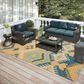 Dalyn Rug Company Sedona 9" x 12" Marigold Indoor/Outdoor Area Performance Rug, , large