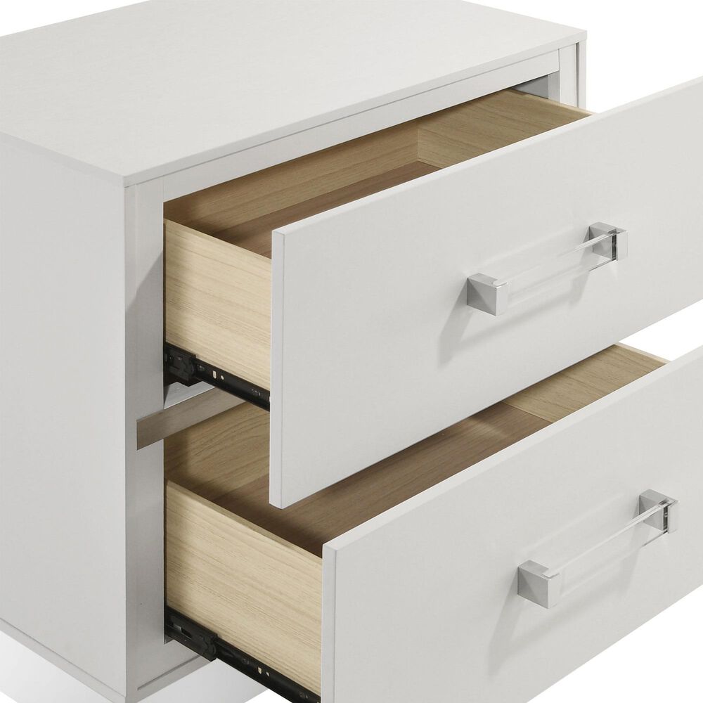 New Heritage Europa 2 Drawer Nightstand in White, , large