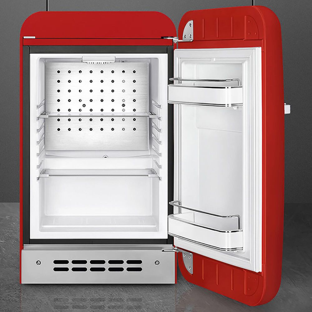 SMEG 1.34 Cu. Ft. Freestanding Compact Refrigerator with Right Handle in Red, , large