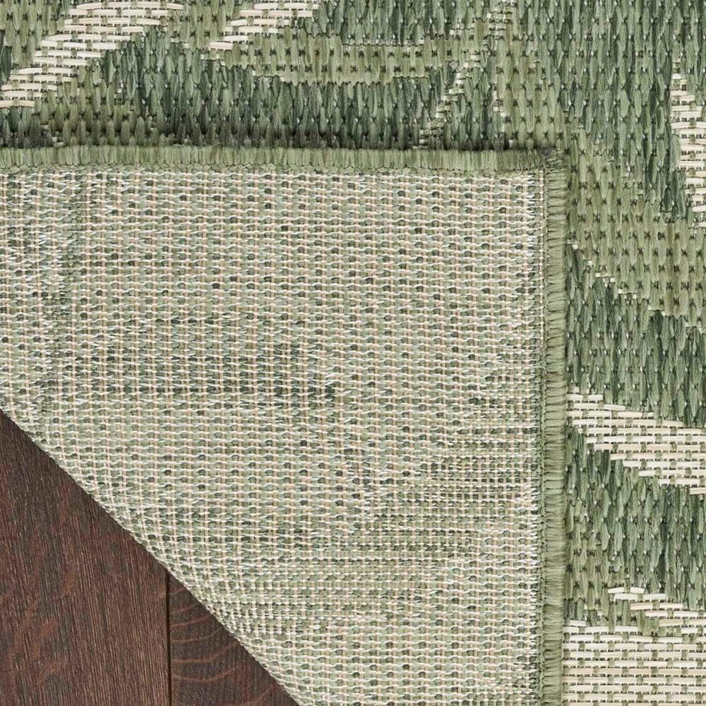 Nourison Garden Oasis GOA01 Green and Ivory 9&#39; x 12&#39; Indoor/Outdoor Area Rug, , large