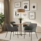 LumiSource Daniella Arm Chair with Charcoal Cushion in Black (Set of 2), , large
