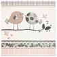 Safavieh Carousel CRK153 4" Square Pink and Ivory Kids  Area Rug, , large
