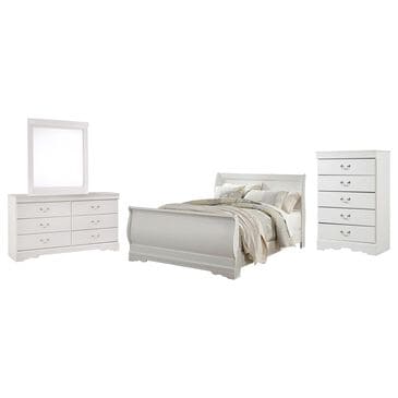 Ashley Anarasia 4-Piece Queen Bedroom Set in White, , large