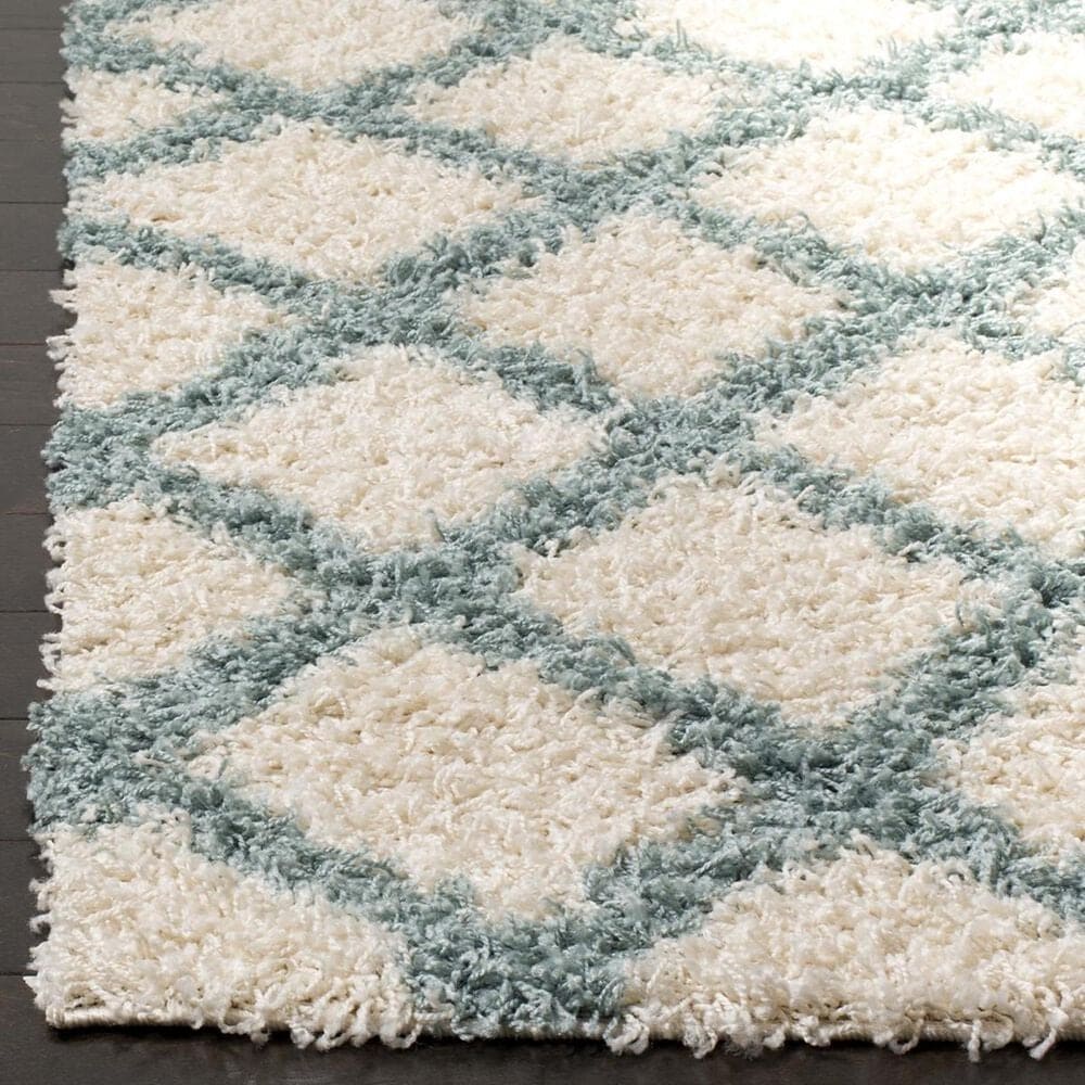 Safavieh Dallas Shag SGD258J-26 2&#39;3&quot; x 6&#39; Ivory/Seafoam Runner, , large