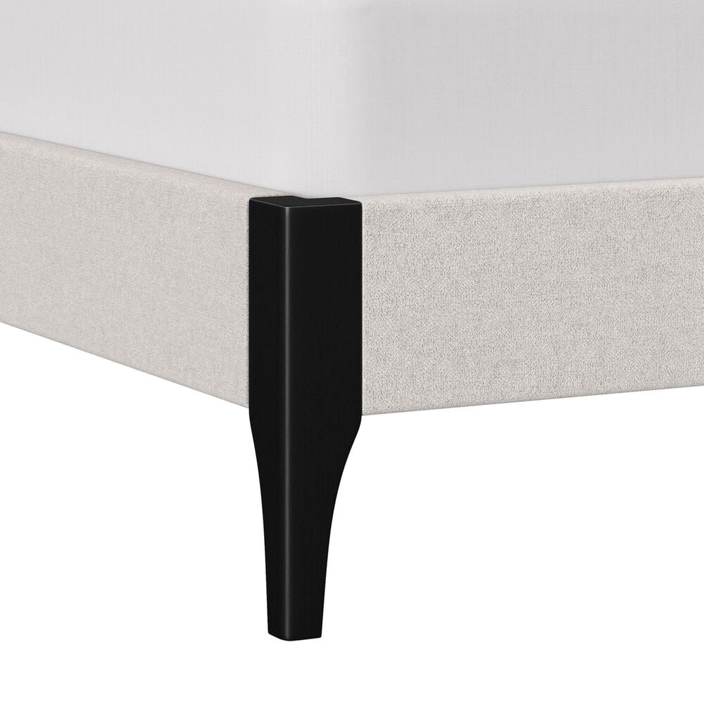 Richlands Furniture Springlee Queen Platform Bed with Oatmeal Upholstery in Black, , large