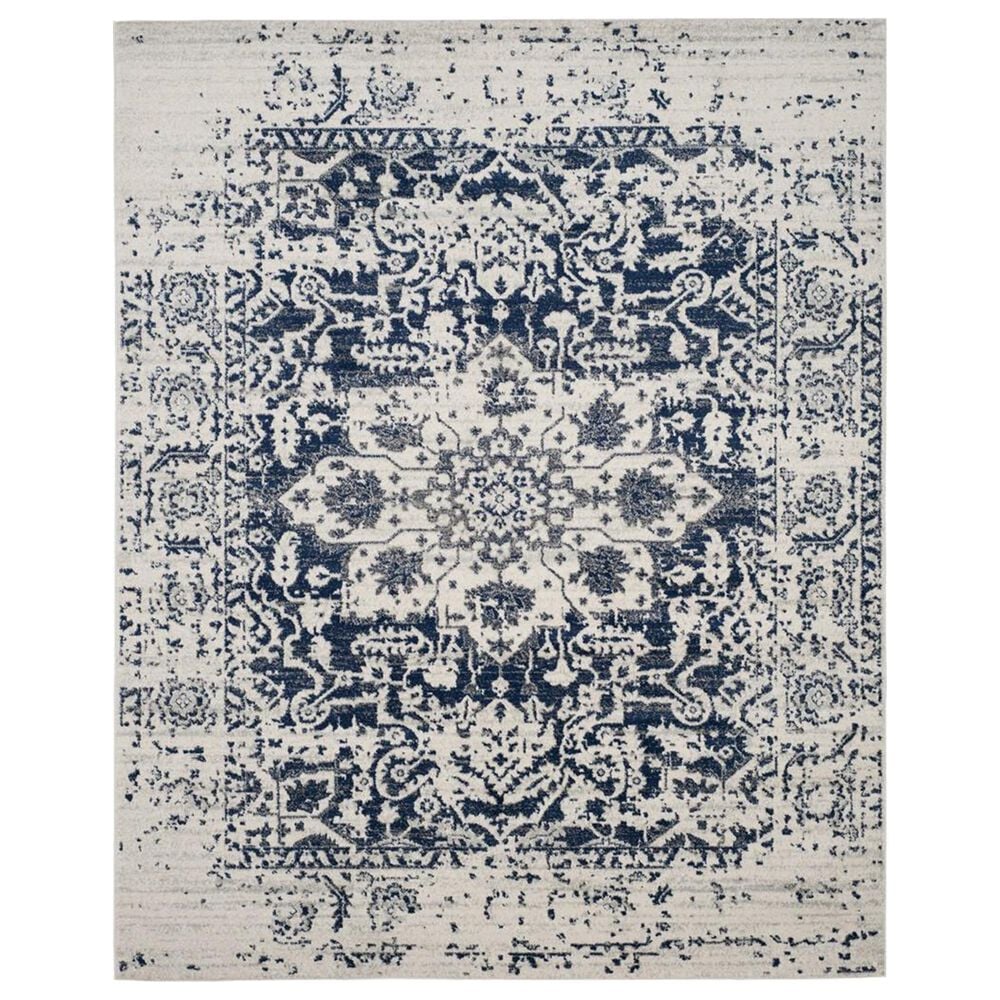 Safavieh Madison MAD603D 12" x 15" Cream and Navy Area Rug, , large