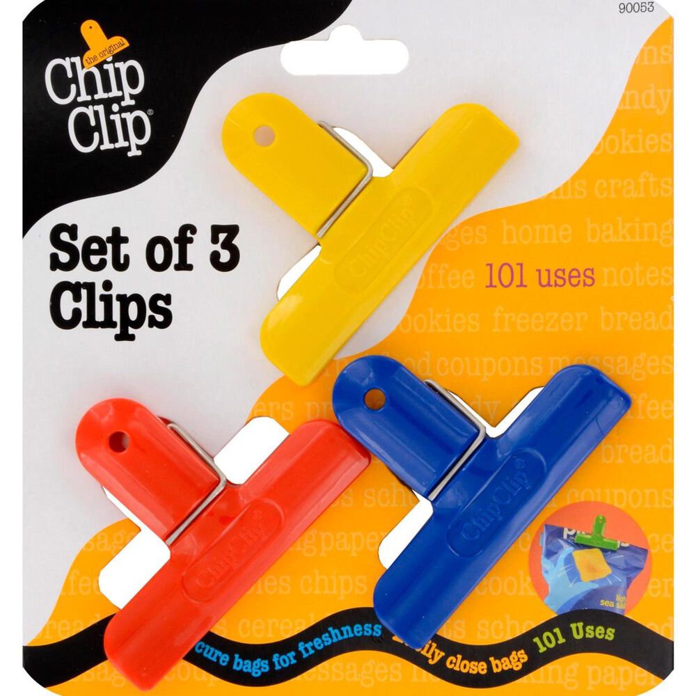 Chip Clip 3" Primary Clips Set of 3, , large